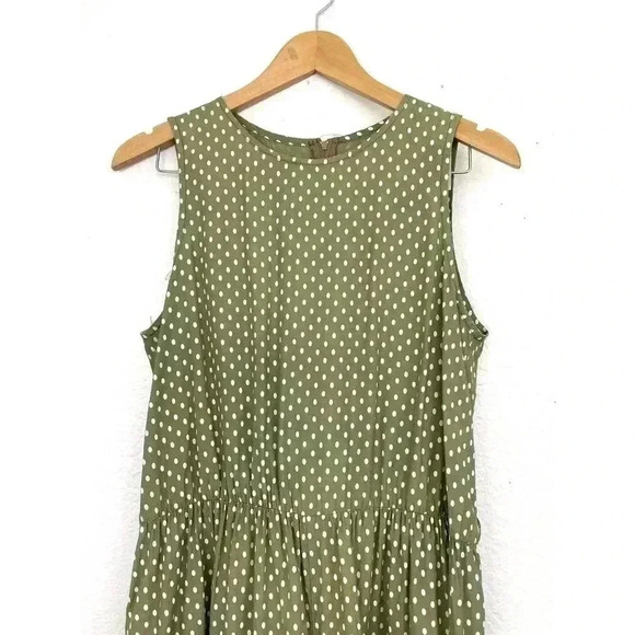 VTG You Babes Women's Green Romper Shorts Sleeveless Sz 13 White Polka Dots - Picture 6 of 8